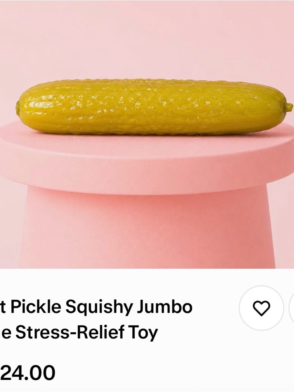 JUMBO Viral Pickle Squishy Sensory squish. Brand new. Fast safe shipping.